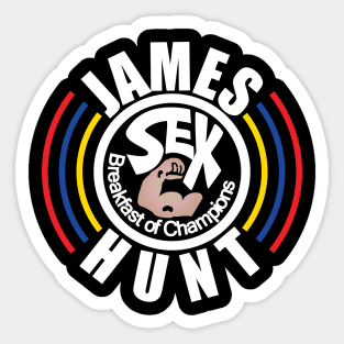 James Hunt Breakfast of Champions Sticker